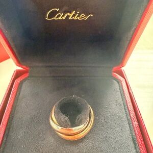 Cartier Trinity gold rose gold and white gold ring size 6